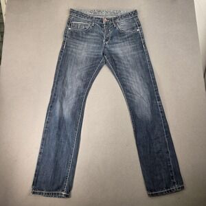 Camp David Jeans Mens 33x34 Selvedge Slim Straight Low Rise